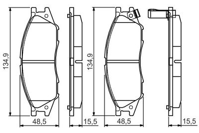 Колодки тормозные дисковые передние BOSCH 0986495146