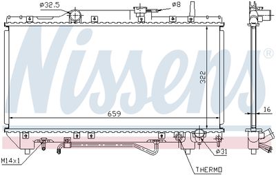 Радиатор системы охлаждения NISSENS 64802