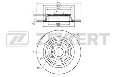Диск тормозной задний Zekkert BS6118
