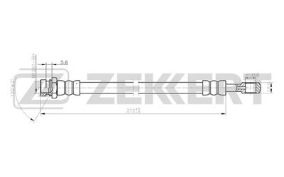 Шланг тормозной задний Zekkert BS9361