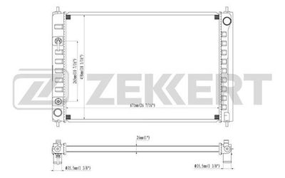 Радиатор охлаждения двигателя Zekkert MK1489