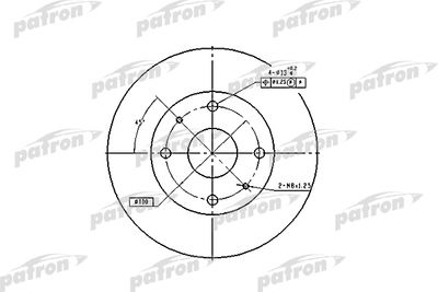 Диск тормозной передний PATRON PBD2576