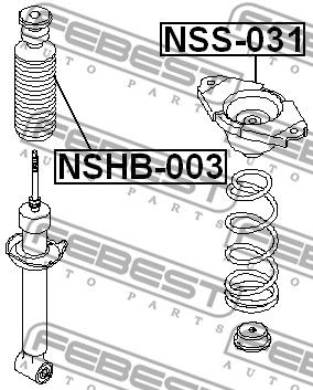 Опора амортизатора заднего FEBEST NSS031