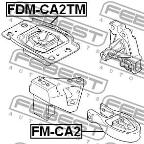 Опора КПП FEBEST FDMCA2TM