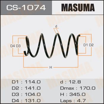 Пружина подвески Masuma CS1074