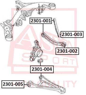 Сайлентблок ASVA 2301001
