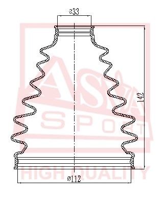 Пыльник ШРУС комплект без смазки ASVA ASBTINLC200