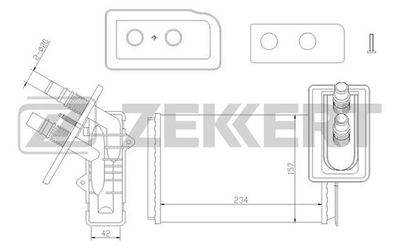 Радиатор отопителя Zekkert MK5037