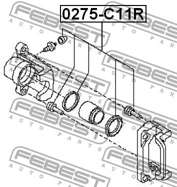 Ремкомплект суппорта заднего FEBEST 0275C11R