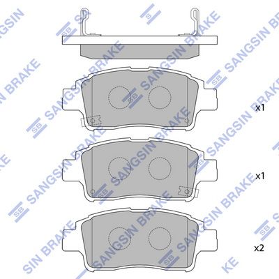 Колодки тормозные дисковые SANGSIN SP1230