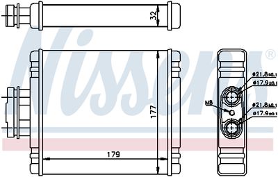 Радиатор отопителя NISSENS 73654