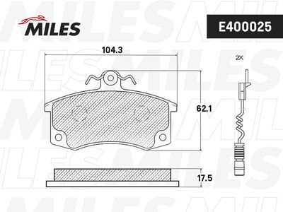 Колодки тормозные дисковые Miles E400025