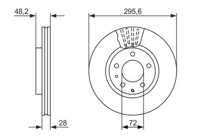 Диск тормозной передний BOSCH 0986479758