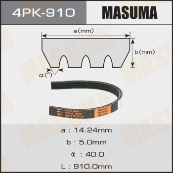Ремень поликлиновой Masuma 4PK910