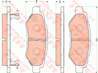 Колодки тормозные дисковые задние TRW GDB4602