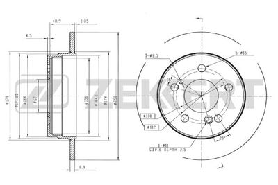 Диск тормозной задний Zekkert BS5020