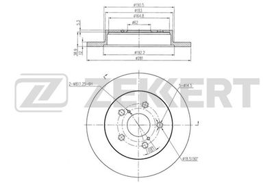 Диск тормозной задний Zekkert BS6191