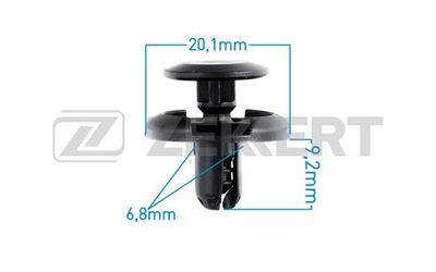 Клипса крепежная Zekkert BE1524