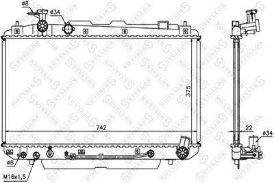 Радиатор STELLOX 1025185SX