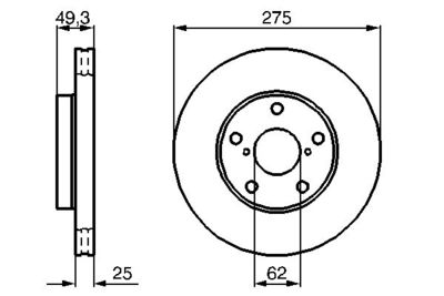 Диск тормозной BOSCH 0986479111