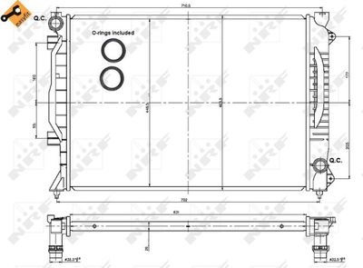 Радиатор системы охлаждения NRF 53443