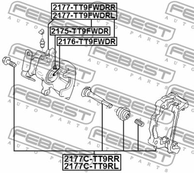 Поршень тормозного суппорта MASTERKIT 77A1372