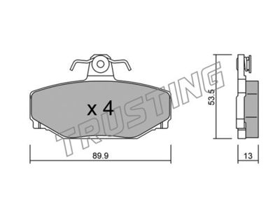 Комплект колодок для дискового тормоза TRUSTING 1330