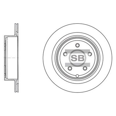 Диск тормозной задний SANGSIN SD4209
