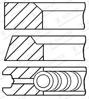 Кольца поршневые Hyundai/Kia 230402A900