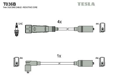 Провода зажигания TESLA T036B