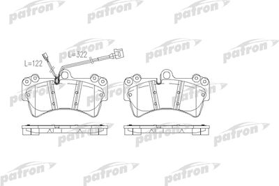 Колодки тормозные дисковые передние PATRON PBP1626