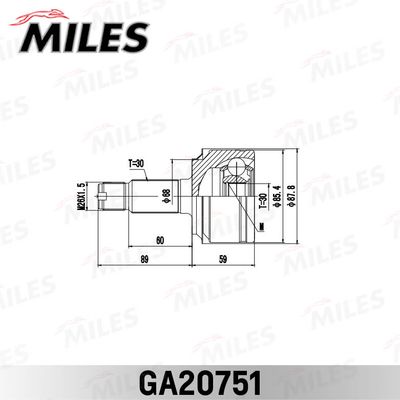 ШРУС наружный Miles GA20751