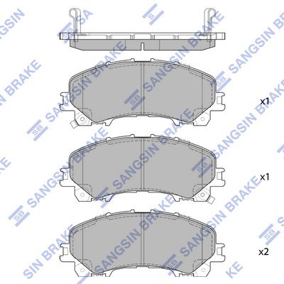 Колодки тормозные дисковые SANGSIN SP1714