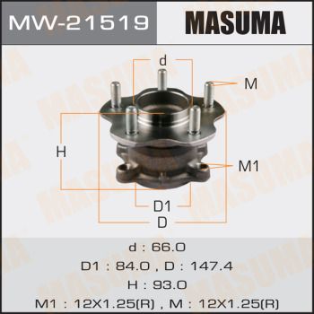 Ступица колеса с интегрированным подшипником Masuma MW21519