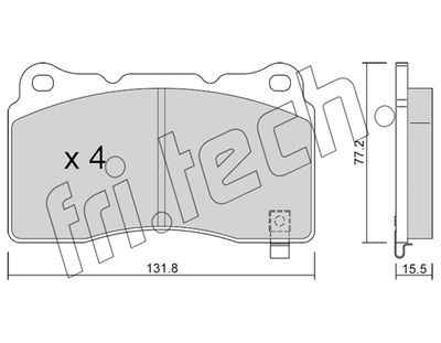 Комплект колодок для дискового тормоза TRUSTING 2978