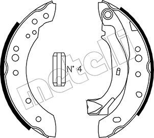 Колодки тормозные барабанные METELLI 530025