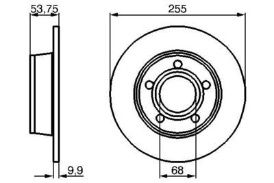 Диск тормозной BOSCH 0986478704