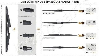 Щетка стеклоочистителя задняя JAPANPARTS SSX28R