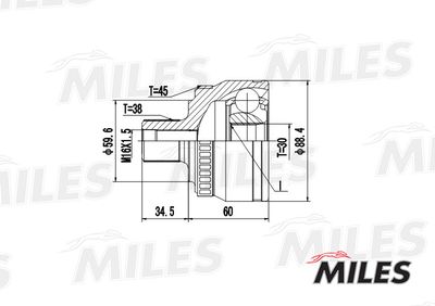 ШРУС наружный Miles GA20039