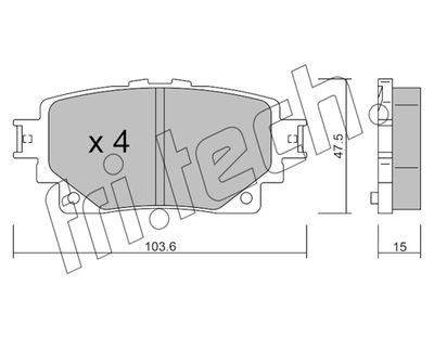 Комплект колодок для дискового тормоза TRUSTING 12290