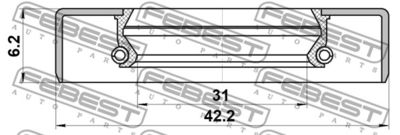 Сальник полуоси FEBEST 95GDY32420606C