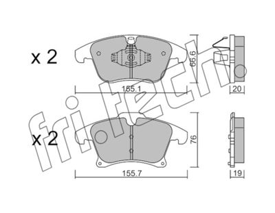 Комплект колодок для дискового тормоза TRUSTING 10631