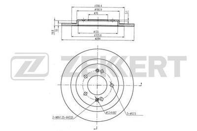 Диск тормозной задний Zekkert BS5996