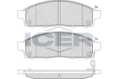 Колодки тормозные дисковые ICER 181784